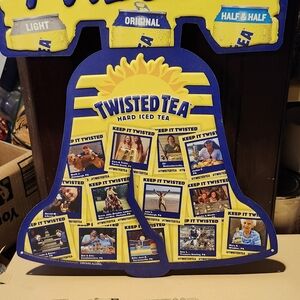 Twisted Yellow & Blue Promotional Wall Art
